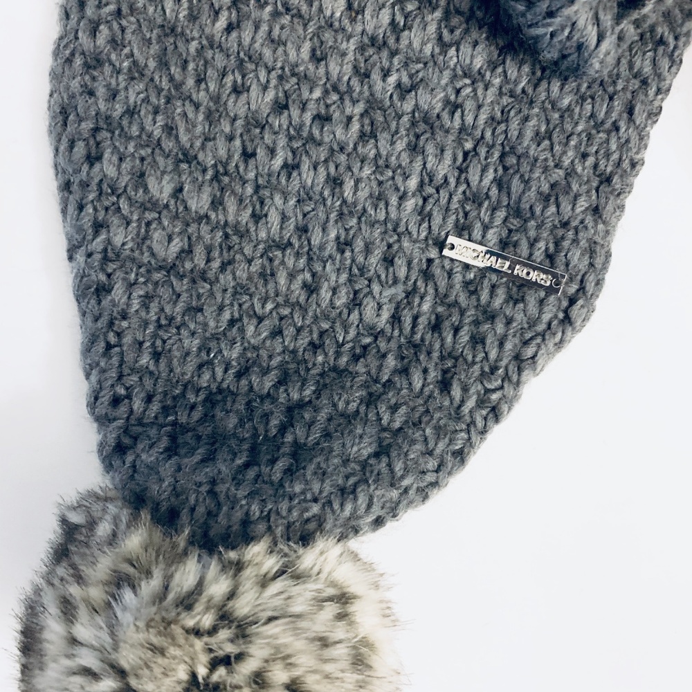 Michael Kors Pom Pom Knit Scarf - Picture 2 of 3